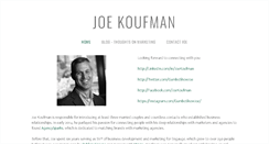 Desktop Screenshot of joekoufman.com