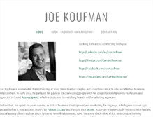 Tablet Screenshot of joekoufman.com